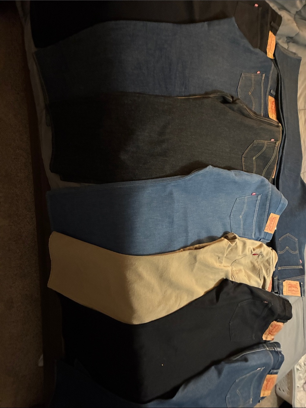 Levi's Men's Straight Jeans in Blue, Black & Tan vs